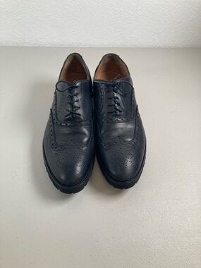 COACH AND FOUR Oxford Lace Up Leather Black Men's Dress Shoes Size 13